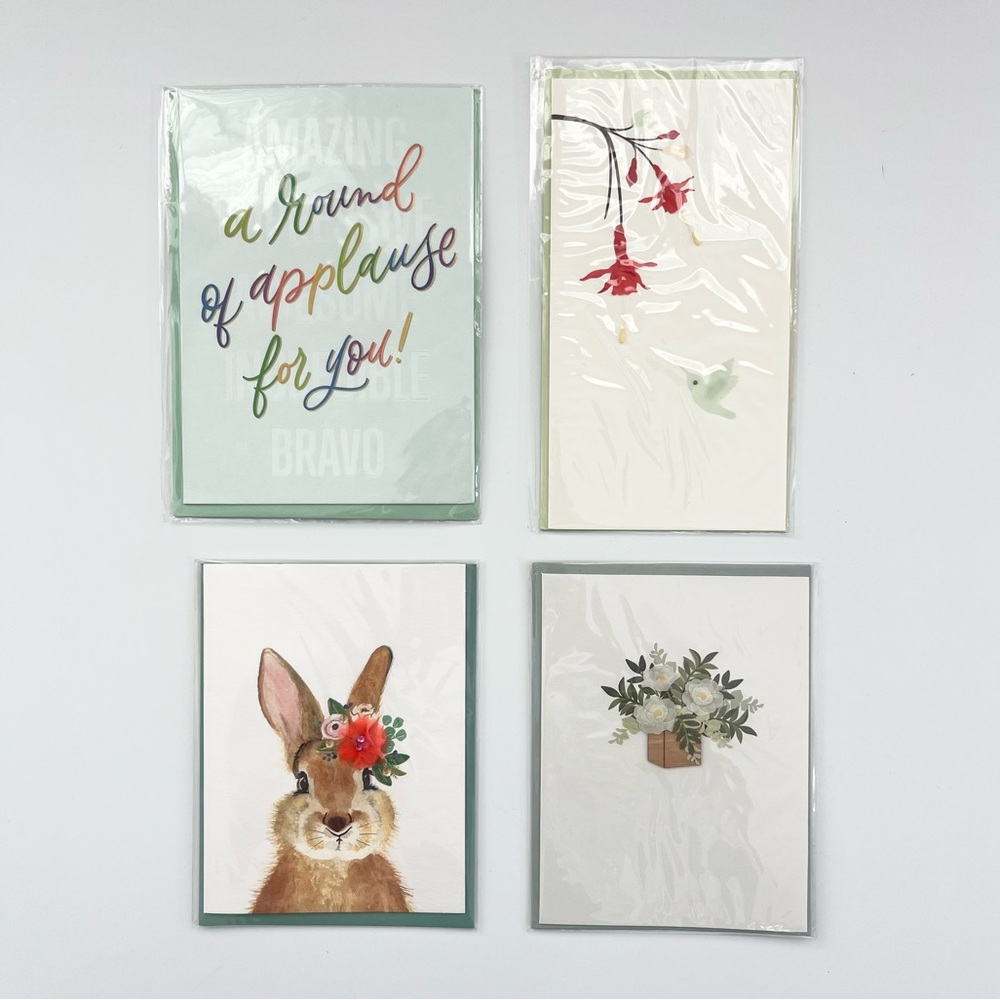 Papyrus Cards Set Of 4 Blank Inside